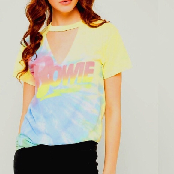 Bowie Graphic Tie Dye Rock T shirt - Picture 3 of 3